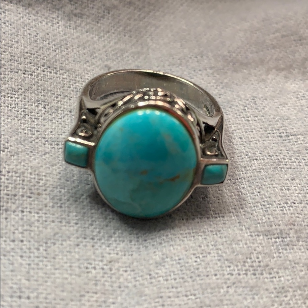 Sterling silver and turquoise ring